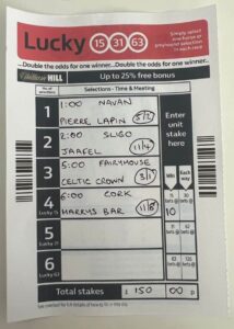 Lucky 15 Betting Slips 5 William Hill Win Bet Lucky 15 Betting Slip